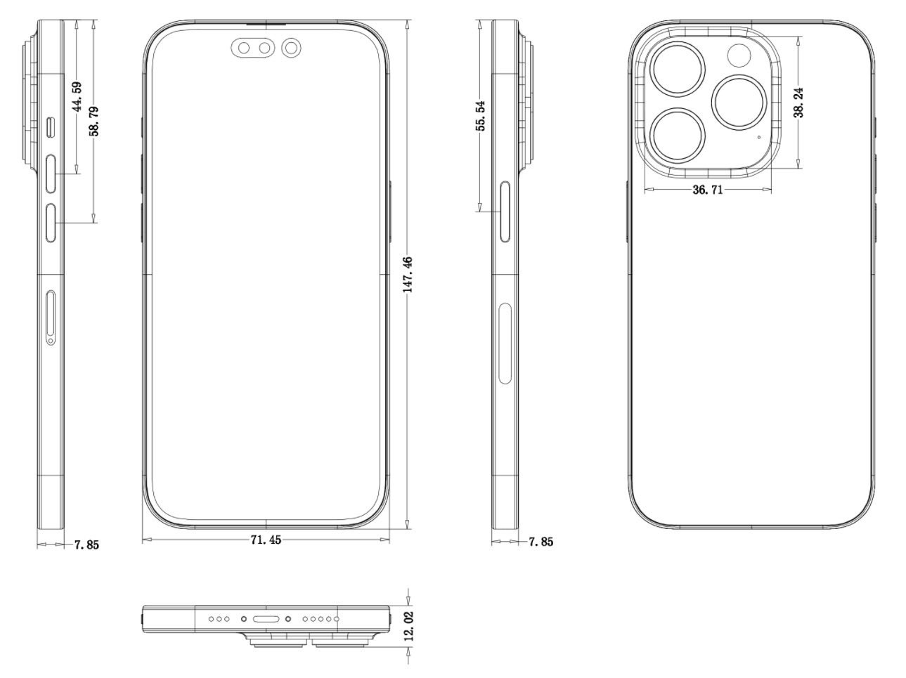 新款iPhone长这样？博主晒出苹果14系列设计细节图...-国际电子商情